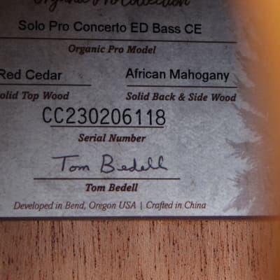 Breedlove Solo Pro Concerto Edgeburst Bass Acoustic Electric Bass Guitar w Case image 6
