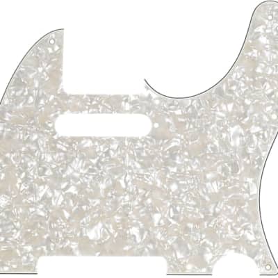 Fender 8-hole Modern Telecaster Pickguard - Aged White Pearloid for sale