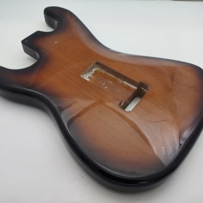3lbs 10oz BloomDoom Nitro Lacquer Aged Relic Chocolate Sunburst S-Style Vintage Custom Guitar Body image 8