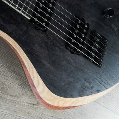 Skervesen Swan 6 FF Multi-Scale Electric Guitar, Bare Knuckle - Black Ash image 3