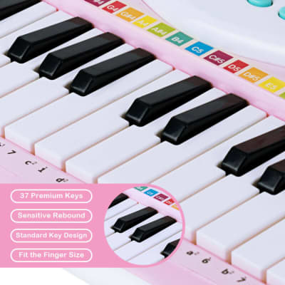 Other Multifunctional 37 Electric Keyboard Piano with Microphone 2023 - Light Pink image 9