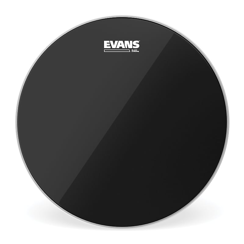 Evans Black Chrome Tom Drum Head, 12 Inch image 1
