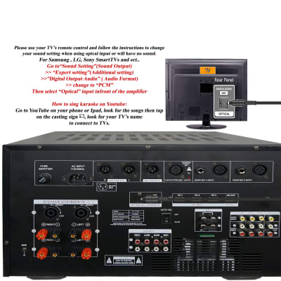OPENED BOX IDOLmain IP-7500 8000W Pro Mixing Amplifier W/ Optical Input,7" LCD Screen, Bluetooth image 3