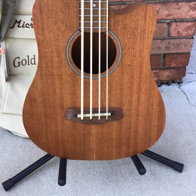 Gold Tone M-Bass Micro 23" Scale Acoustic/Electric Bass Natural with Gigbag image 3