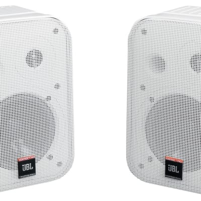 (2) JBL C1PRO-WH Control 1 PRO White 5.25" Wall Mount Home/Commercial Speakers image 1
