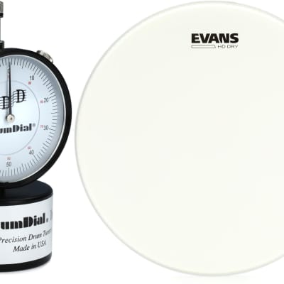 DrumDial Drumdial Precision Drum Tuner  Bundle with Evans Genera HD Dry Drumhead - 14 inch image 1