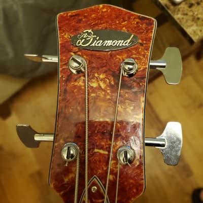 Aria Diamond Series Hollow Body Bass Guitar, Matsomuko 1960's  Red burst image 4