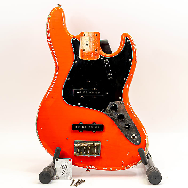 MJT jazz bass ボディ　fender MJT Fender Jazz Bass Loaded Alder Body Fiesta Red w/ Heavy
