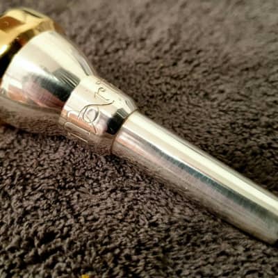 MARTIN 7 cornet mouthpiece, silver and gold 24K plated image 7