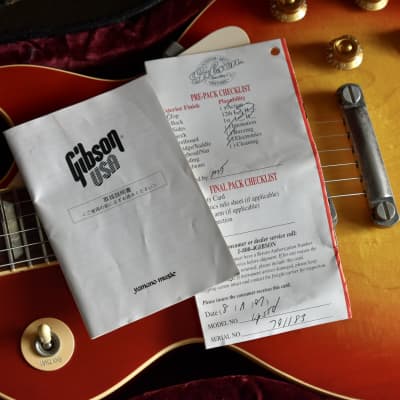 1997 Gibson Yamano Custom Shop Les Paul Standard Heritage Cherry Sunburst w/OHSC & Paperwork, YCS, All Original, CLEAN, RARE, 9.25lbs image 23