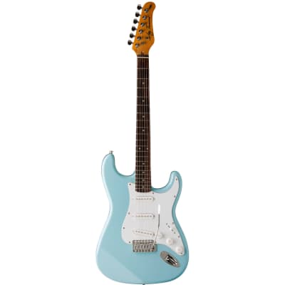 Jay Turser Double Cutaway Rosewood Electric Guitar Daphne Blue image 2