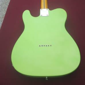 Blue Frog Made in the USA Single CutawayCustom Guitar 2015 Tequila Lime Nitro image 12