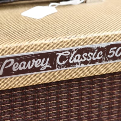 1990s Peavey Classic 50 212 50-Watt 2x12" Guitar Combo Tweed image 3