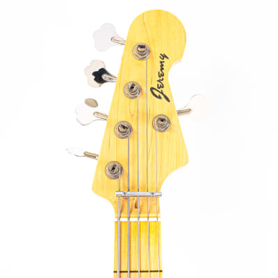 Jeremy 5-String Fretless Jazz Bass w/ Pearlescent Fuschia Finish, 35” Scale image 9
