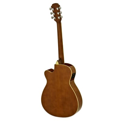 Aria AFN-15CE-OR Prodigy Series Cutaway Spruce Top Nato Neck 6-String Acoustic-Electric Guitar image 2
