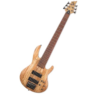 ESP LTD B-206SM 6-String Spalted Maple Bass Guitar – Natural Satin for sale