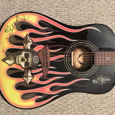 Bret Michaels Signed Autographed Dean “The Player” Acoustic Guitar Flames Poison image 9