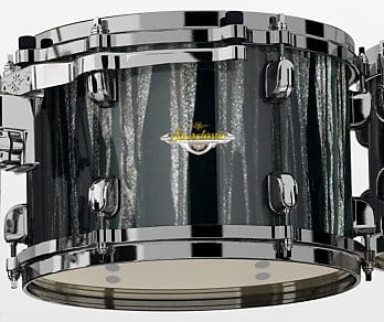 Tama MAT1007BN-BCS Starclassic Maple Lacquer Rack Tom 10" x 7" - Black Clouds & Silver Linings/Black Nickel HW image 1