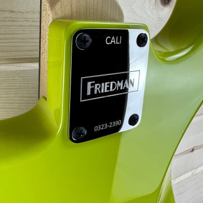 Friedman CALI Acid Green Floyd Rose Black Hardware w/ Hardcase NEW #2390 image 2