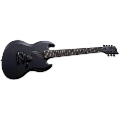ESP LTD Viper-7 Baritone Black Metal 7-String Electric Guitar image 2