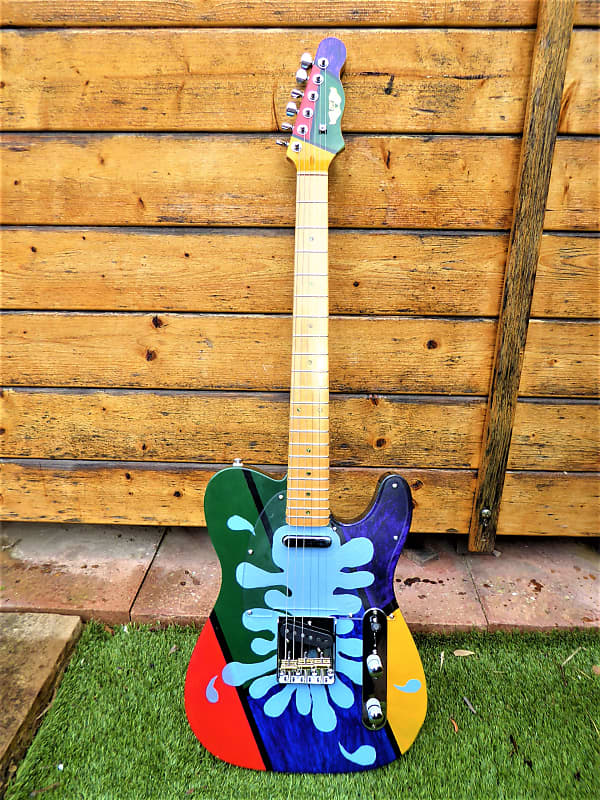 DY Guitars Brad Paisley tribute water / splash Paisley relic  / tele body PRE-BUILD ORDER image 1