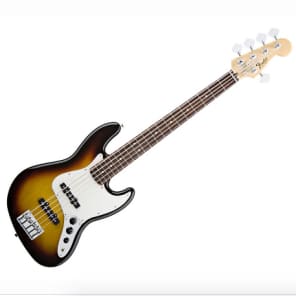 Fender Standard Jazz Electric Bass V 5-string Brown Sunburst, Brand New image 2