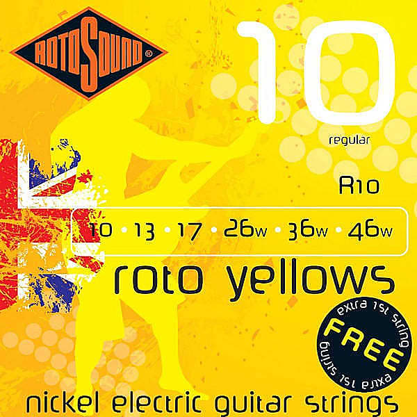 Rotosound R10 Roto Yellows Electric Guitar Strings (10-46) image 1