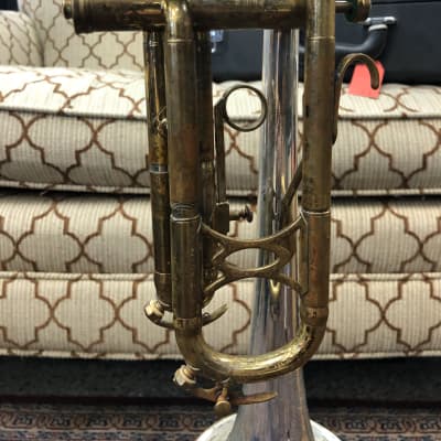 King Silvertone Trumpet Silver/Lacquer image 4