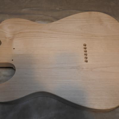 Unfinished Telecaster Body Book Matched Figured Flame Maple Top 2 Piece Alder Back Chambered, Standard Tele Pickup Routes 3lbs 14.5oz! image 14