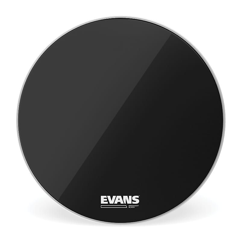 Evans Resonant Black Bass Drum Head, 20 Inch image 1