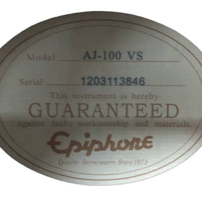 Epiphone Guitar - Acoustic AJ-100 VS image 7