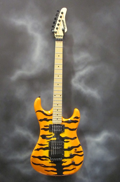 Kramer Pacer Vintage Orange Burst w/ Tiger Graphic | Reverb