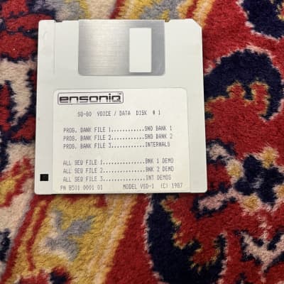 Ensoniq Sq-80 Voice/Data Disk #1 Floppy 1987