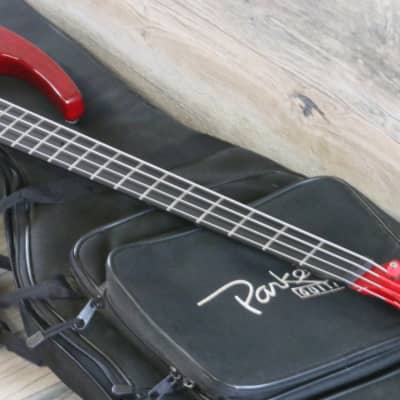 Unique! Parker Deluxe FB4 4-String Fly Bass Trans Red Quilt + OGB image 3