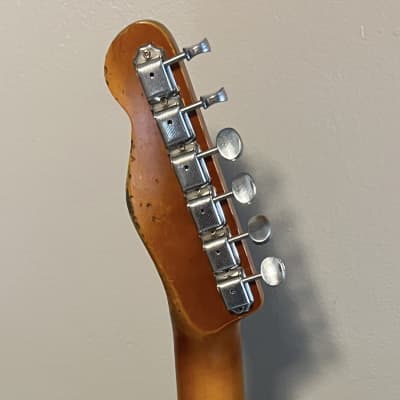 Partscaster T-Style - Relic Black Over Amber image 8