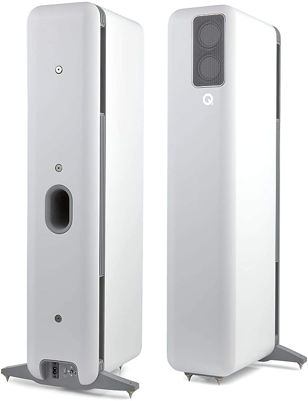 Q Acoustics - Q Active 400 Floorstanding Speaker Pair - White Finish image 1