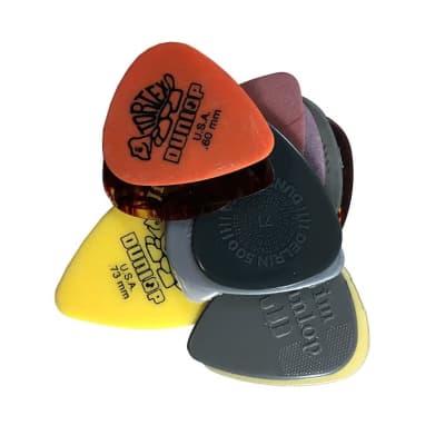 Dunlop Guitar Picks  12 Pack  Variety Pack  Light/Med  Tortex  Nylon  & More image 1