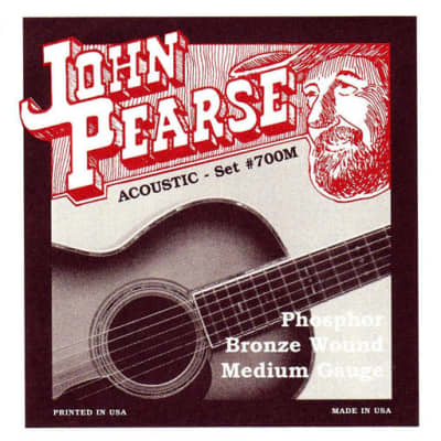 John Pearse 700M Phosphor Bronze Wound Acoustic Guitar Strings - Medium for sale