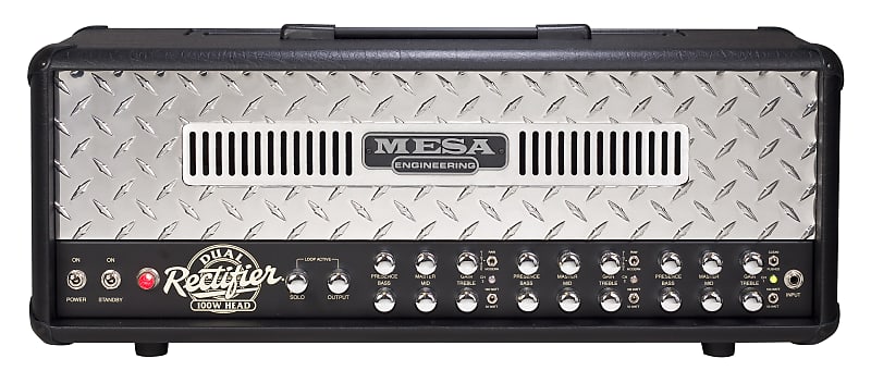 Mesa Boogie Dual Rectifier Solo Head with Chrome Front Panel