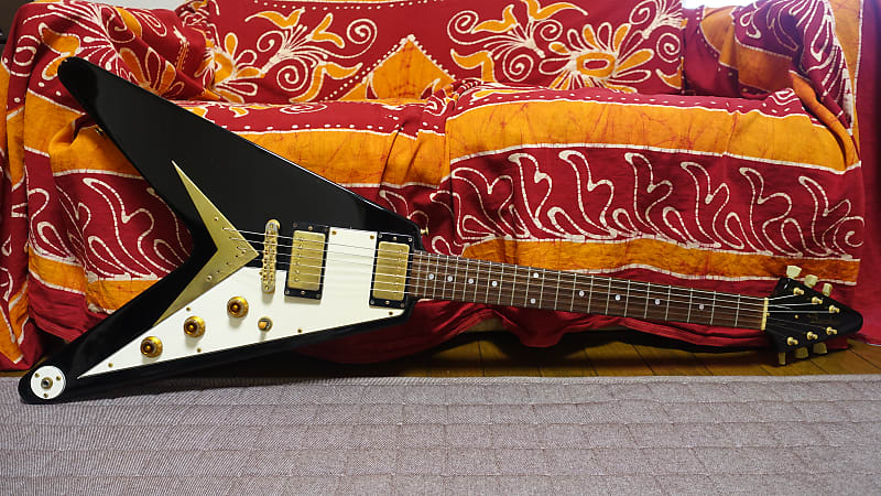 【Final Price】 Bacchus BFV-58V Ebony 90s Made in Japan Vintage Flying V Type  Deviser