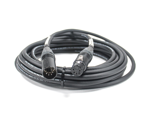 Elite Core Audio CSD5-NN-75 Tour Grade 110 Ohm 5-Pin DMX Lighting Cable with Genuine NC3XX Connectors - 75' image 1