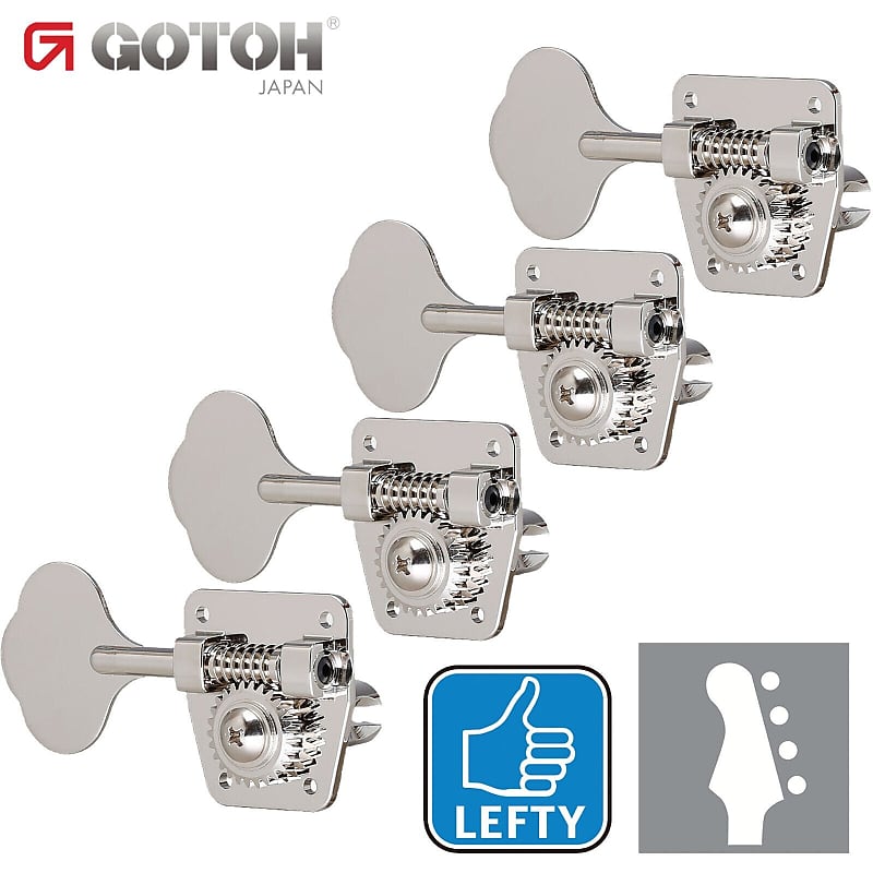 NEW Gotoh GB2 4 In-Line LEFTY Clover Leaf Bass Tuners 26:1 Gear