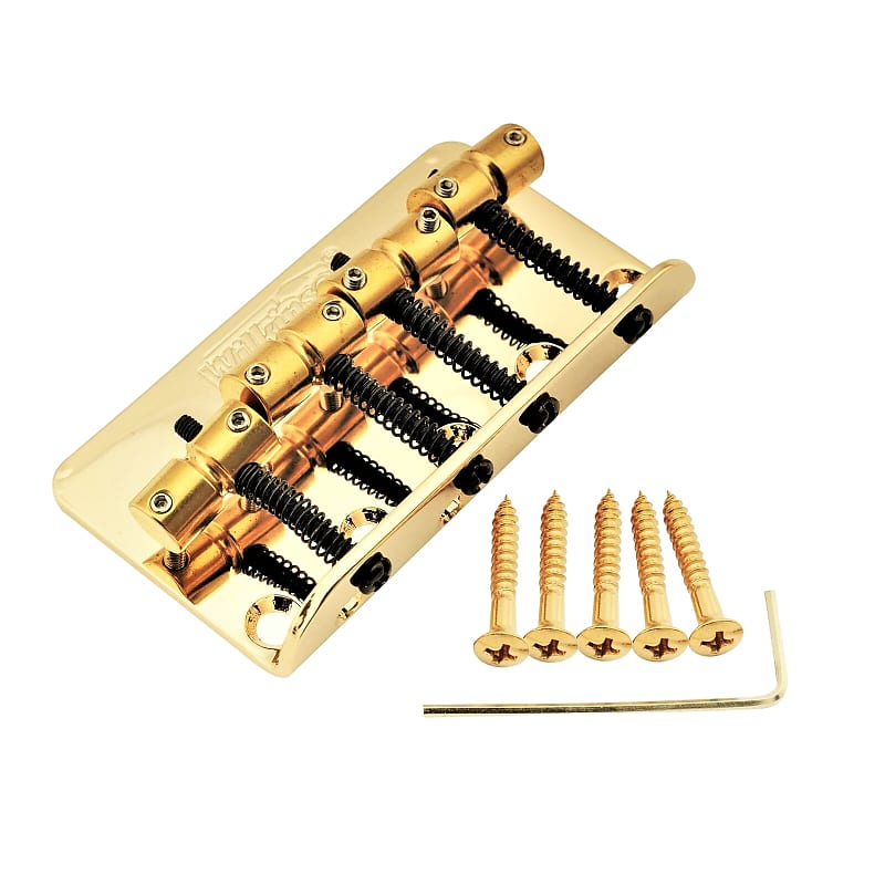 Wilkinson Gold Bass Bridge Brass Saddles WBBC Reverb