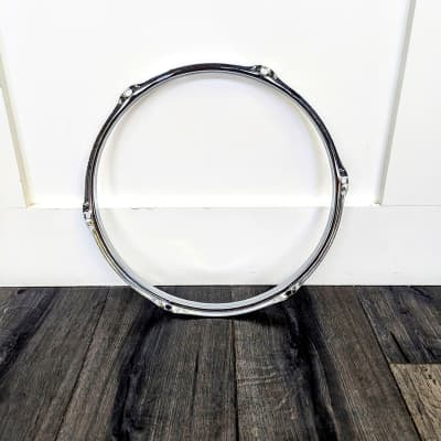 Brand New Unbranded (DW, Ludwig, Yamaha, Gretsch, Pearl etc) 13" 6 Lug Tom Snare Drum Hoop 2.3mm Triple Flanged Chrome image 2