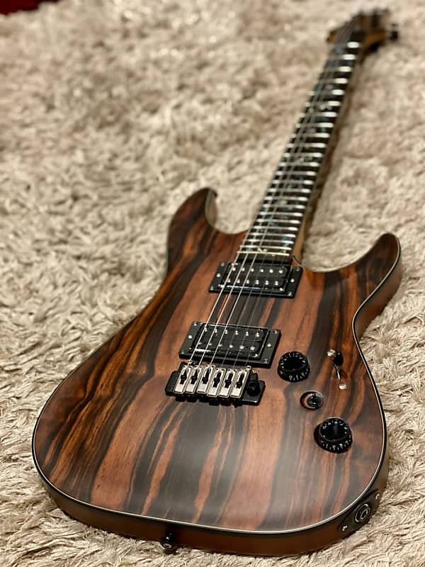 Schecter C-1 Exotic Ebony in Natural Satin image 1