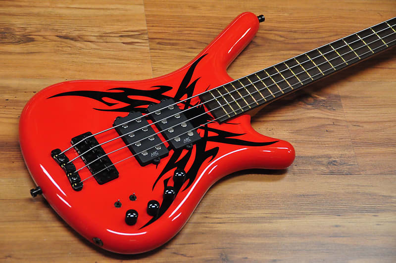 Warwick Corvette $$ Special Edition Tribal Red & Black image 1