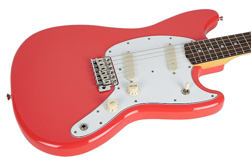 Fender Char mustang 日本製 zicca 純正 ホワイト ピックガード 搭載。 オリジナルの赤いピックガード オマケ付き -