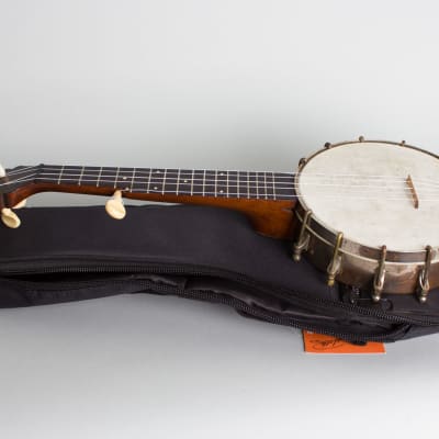 Benary  Piccolo Banjo,  c. 1895, black gig bag case. image 10