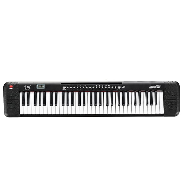Glarry GEP-109 61 Key Lighted Keyboard with Piano Stand, Piano Bench, Built In Speakers, Headphone, Microphone image 1