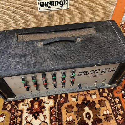 Vintage 1970s Sound City 200 PA Plus 6550 Valve Amplifier Head Dallas Arbiter image 6